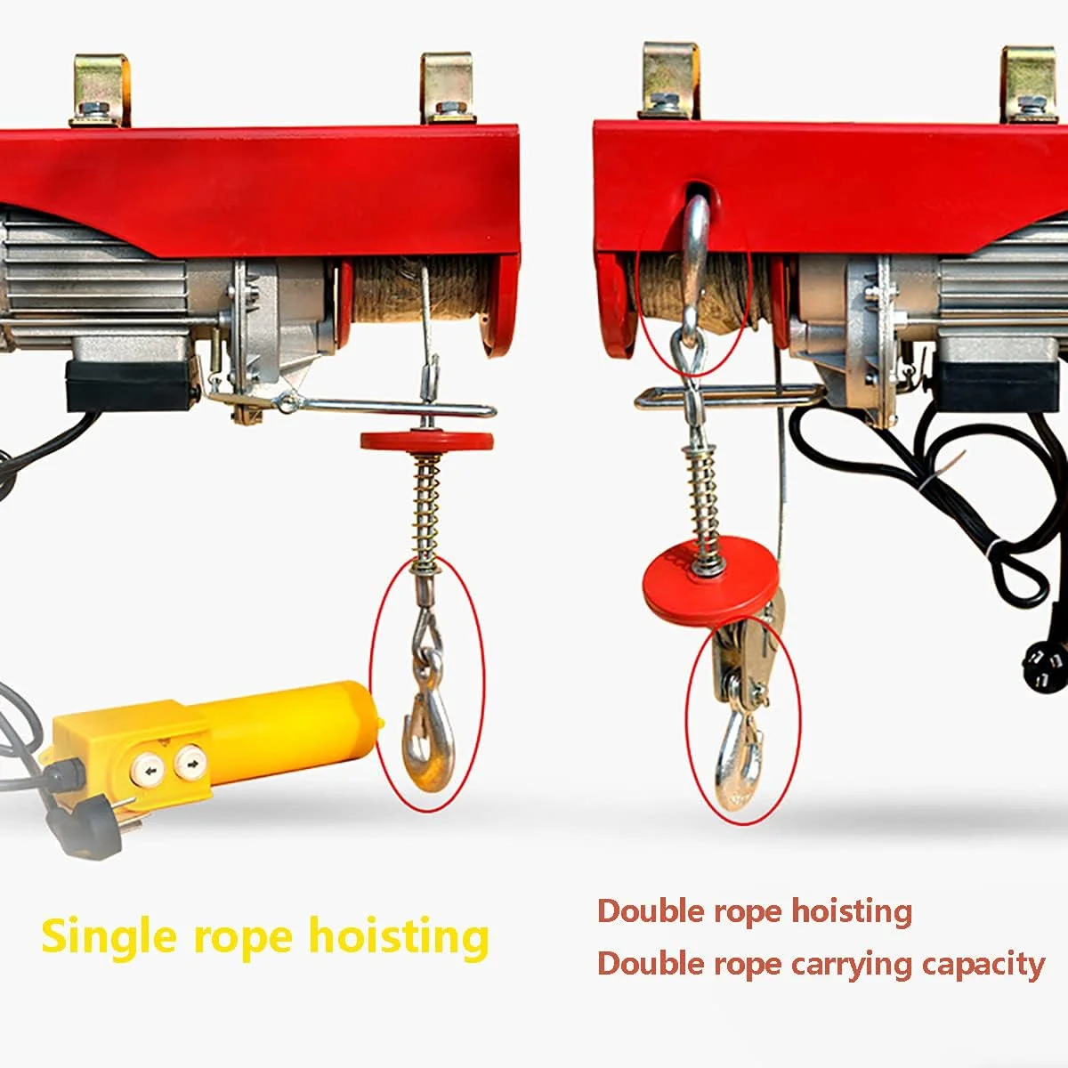 بالابر برقی مینی 220 ولت DSFSDG، وینچ بالابر برقی 200 کیلوگرمی، قرقره بالابر، قلاب بالابر سیم بکسل کارگاهی سقفی دو خطی، 12 متر بالابر برقی مینی 220 ولت DSFSDG، وینچ بالابر برقی 200 کیلوگرمی، قرقره بالابر، قلاب بالابر سیم بکسل کارگاهی سقفی دو خطی، 12 متر