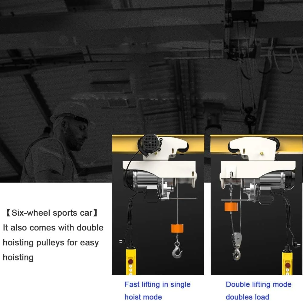 جرثقیل برقی کوچک DSFSDG، طول سیم بکسل 20 متر، بالابر 580/650 وات با ترولی برقی، جرثقیل با دکمه اضطراری ماشین اسپرت 220 ولت جرثقیل برقی کوچک DSFSDG، طول سیم بکسل 20 متر، بالابر 580/650 وات با ترولی برقی، جرثقیل با دکمه اضطراری ماشین اسپرت 220 ولت