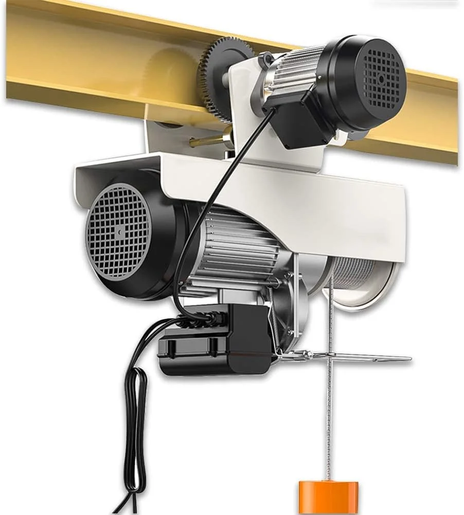 بالابر سیم بکسلی برقی جرثقیل کوچک DSFSDG 580/650W با ترولی برقی، دارای دکمه اضطراری ماشین اسپرت 220 ولت