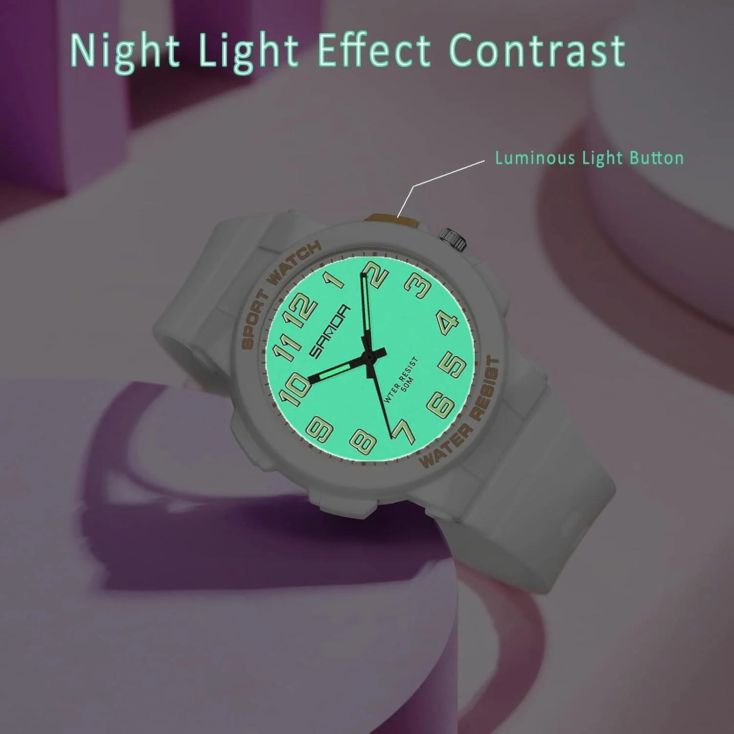 ساعت مچی زنانه آزونه، ضد آب، پرستاری، آنالوگ، دارای نور پس زمینه LED، ساده، مناسب دختران و بانوان ساعت مچی زنانه آزونه، ضد آب، پرستاری، آنالوگ، دارای نور پس زمینه LED، ساده، مناسب دختران و بانوان