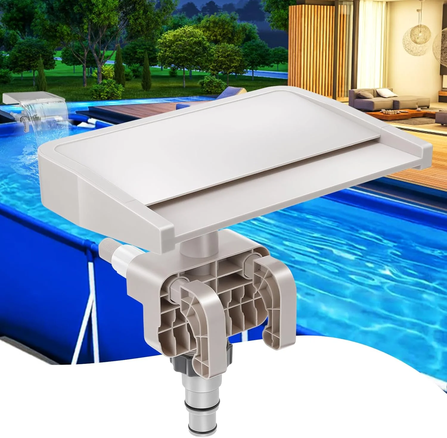 آبنمای استخر، آبنماهای استخر برای استخرهای روکار، آبشار آرامش بخش اتصال استخر شنای توکار، آبریز فواره های آبگیر حوضچه ماهی کوی، خنک کننده استخر، لوازم جانبی استخر شنا