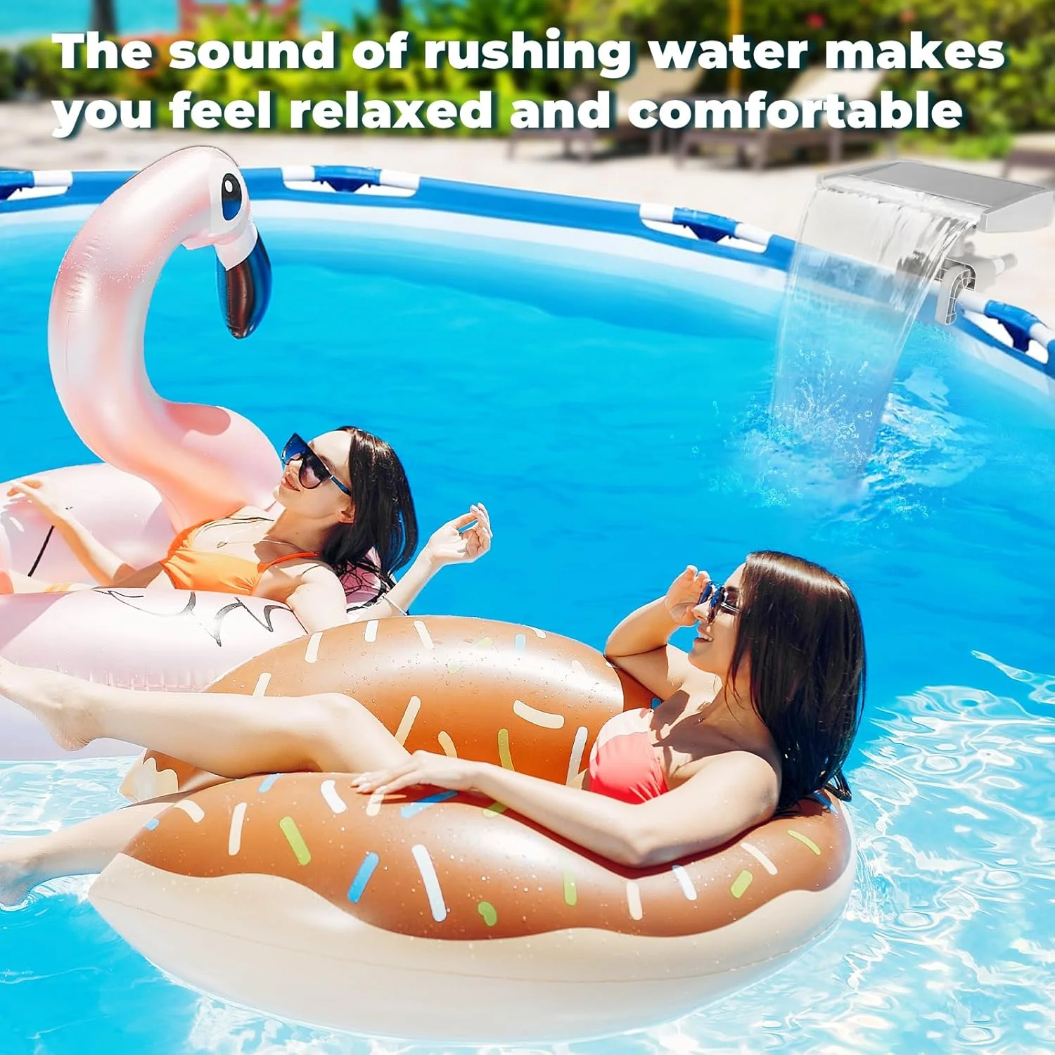 آبنمای استخر، آبنماهای استخر برای استخرهای روکار، آبشار آرامش بخش اتصال استخر شنای توکار، آبریز فواره های آبگیر حوضچه ماهی کوی، خنک کننده استخر، لوازم جانبی استخر شنا