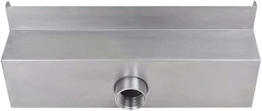 آبنمای باغی بیرونی، آبشار استیل ضد زنگ استخر آبشار نقره ای مستطیلی برکه شنا