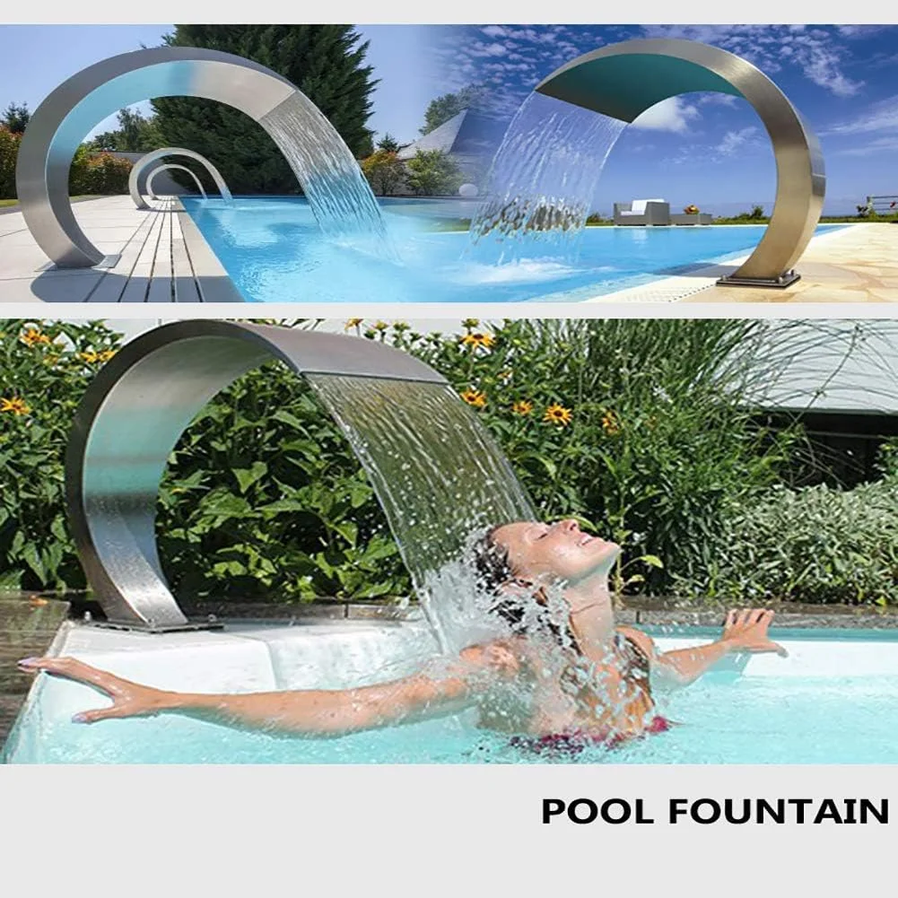 آبشار فواره استیل ضد زنگ برای استخر، باغ و فضای باز