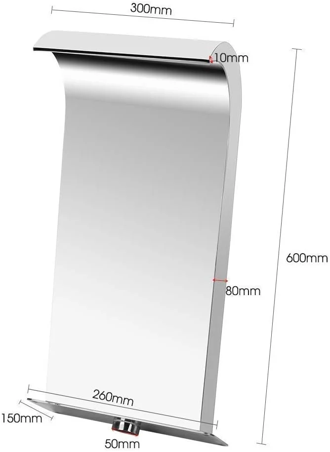 آبنمای استخر آبشار استیل ضد زنگ، فواره آبشار، ویژگی آب باغ استخر آبنمای استخر آبشار استیل ضد زنگ، فواره آبشار، ویژگی آب باغ استخر
