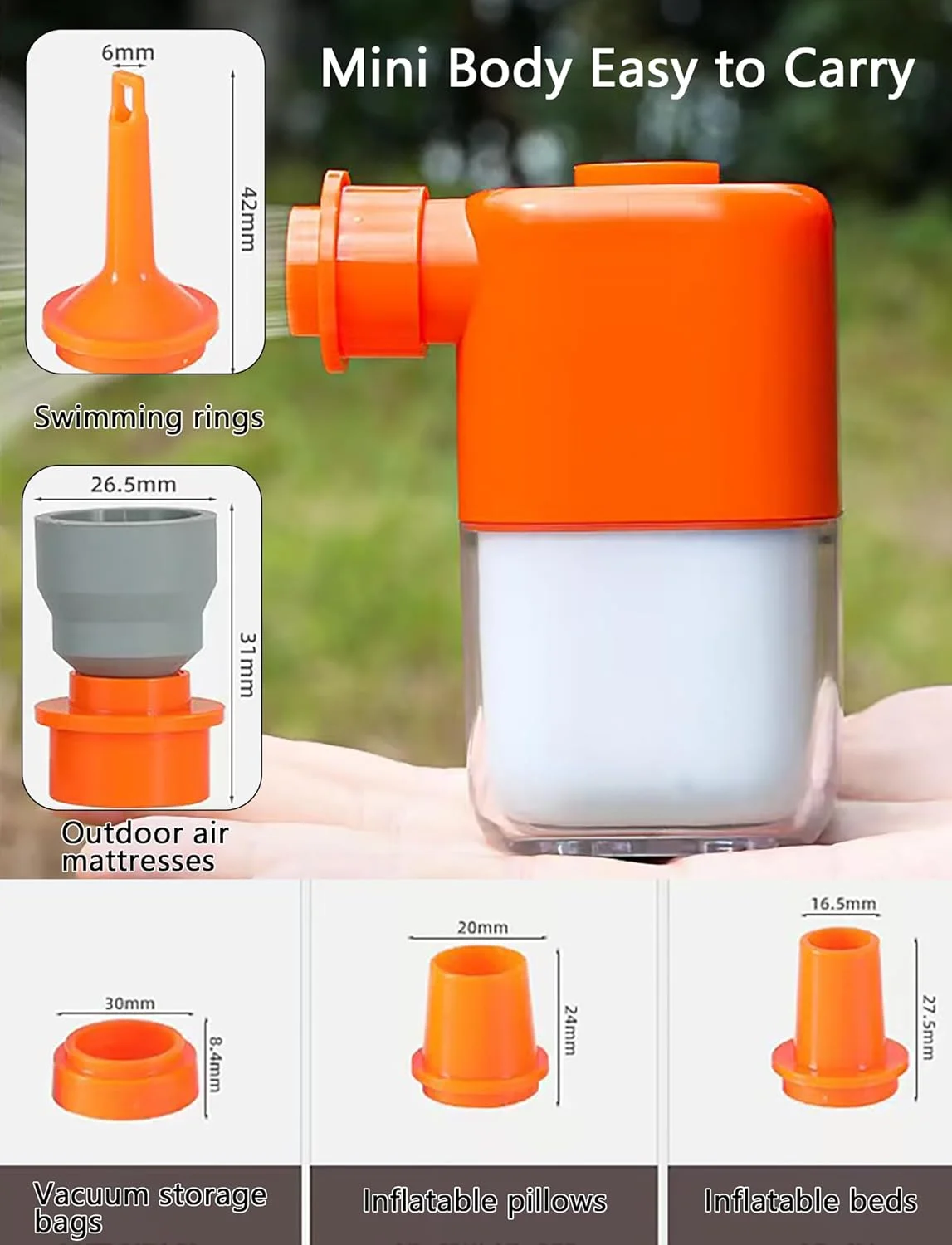 پمپ باد برقی، پمپ کننده قابل حمل برای تشک بادی و وسایل بادی استخر، کمپرسور کوچک قابل شارژ در فضای باز با 5 نازل و چراغ برای حلقه شنا، باتری 3000 میلی آمپر ساعتی، 4000pa پمپ باد برقی، پمپ کننده قابل حمل برای تشک بادی و وسایل بادی استخر، کمپرسور کوچک قابل شارژ در فضای باز با 5 نازل و چراغ برای حلقه شنا، باتری 3000 میلی آمپر ساعتی، 4000pa