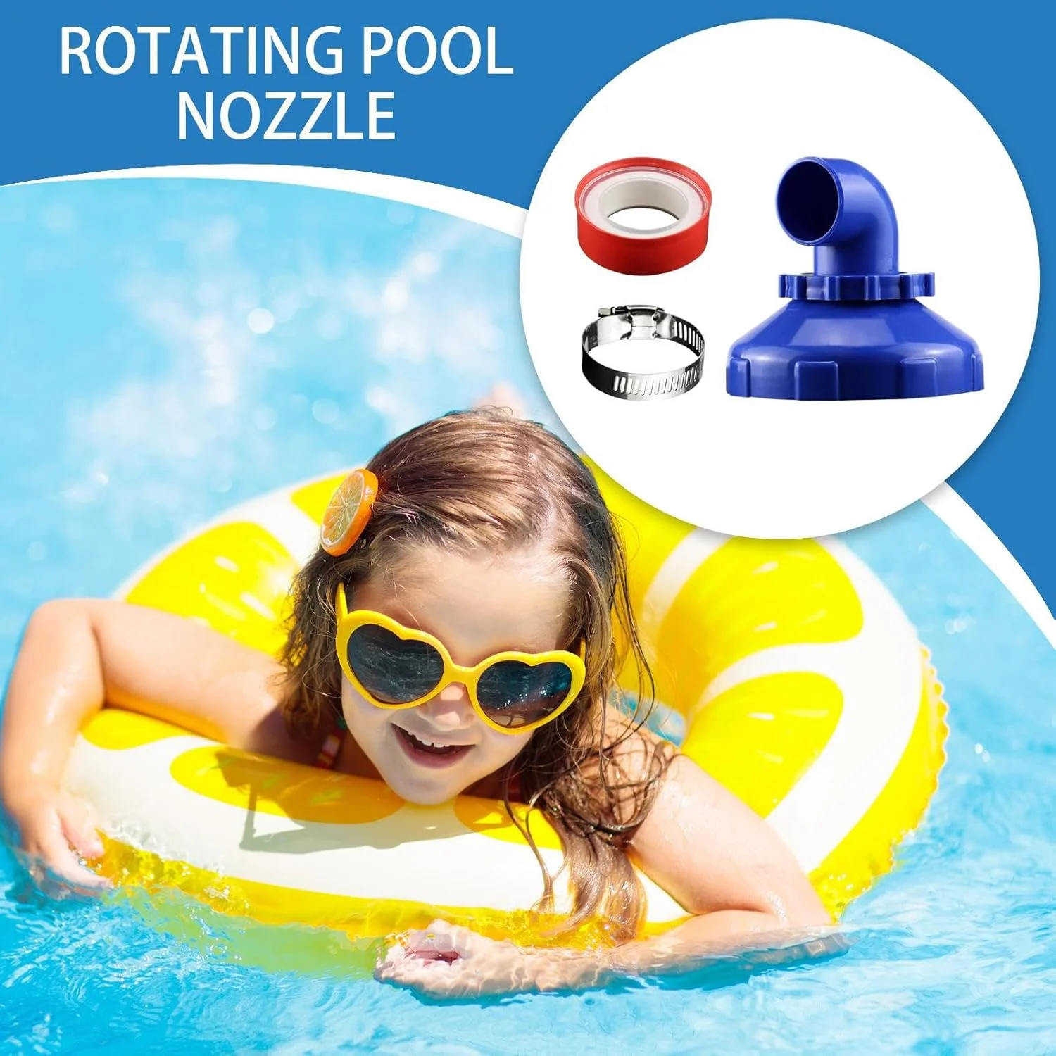 نازل های اسپری استخر | قطعات نازل استخر قابل تنظیم، چرخش 360 درجه، اتصال سریع، اتصالات ورودی آب برای بازسازی اسپا، ارتقاء تجهیزات