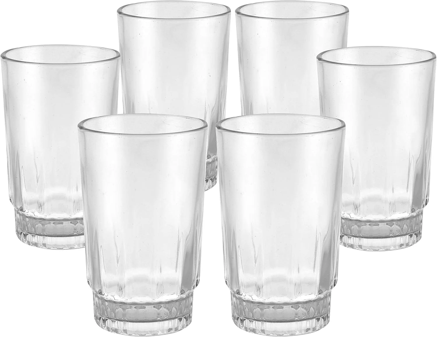 Royalford 6piece Glass Tumbler 240ml, Multi-Colour, RF9818