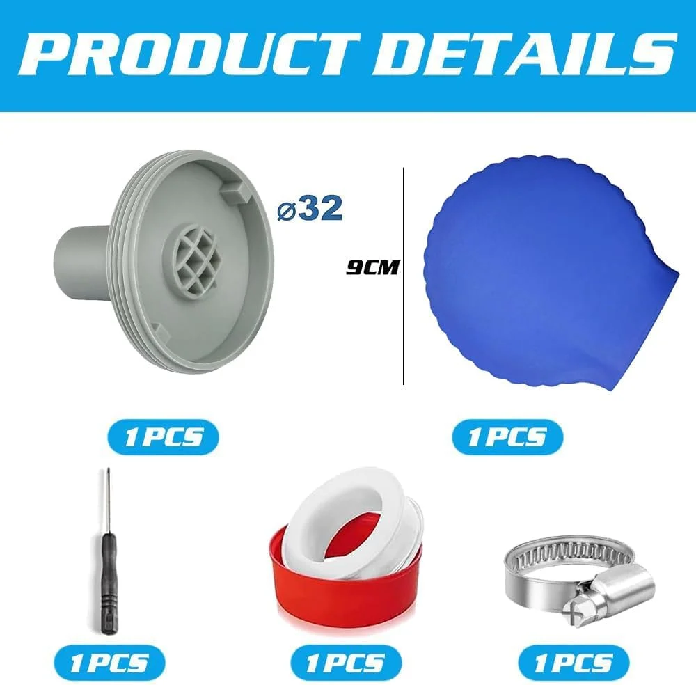 نازل ورودی استخر TUIBEIDAMAI، نازل استخر، نازل خروجی استخر قطر 32 میلی متر با لوازم جانبی اتصال استخر، نازل ورودی استخر برای لوازم جانبی خروجی نازل استخر Intex Bestway