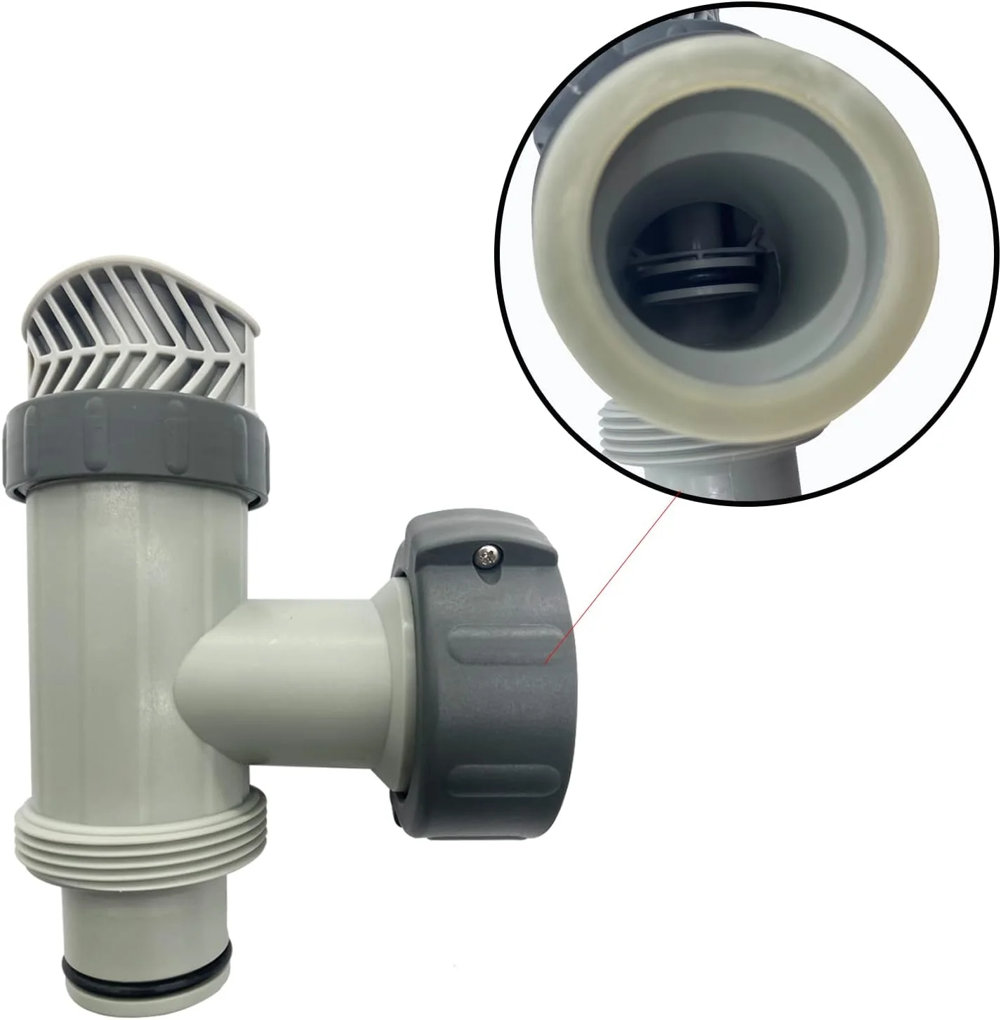 مجموعه 2 عددی شیر پیستونی UcarSoon، نازل ورودی آب، توری فیلتر و صافی خروجی جایگزین برای قطعات استخر روی زمین (4 عددی)