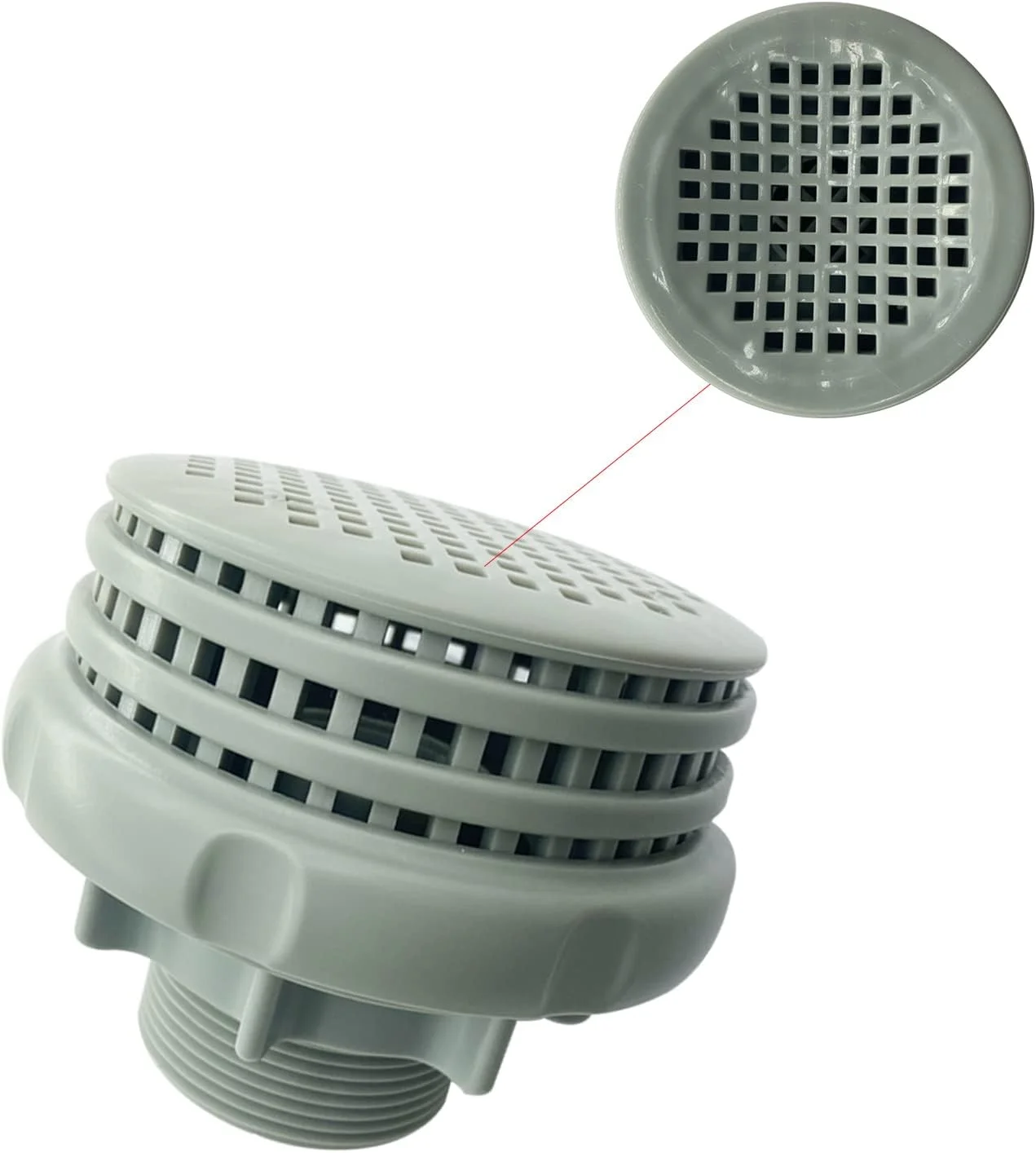 مجموعه 2 عددی شیر پیستونی UcarSoon، نازل ورودی آب، توری فیلتر و صافی خروجی جایگزین برای قطعات استخر روی زمین (4 عددی)