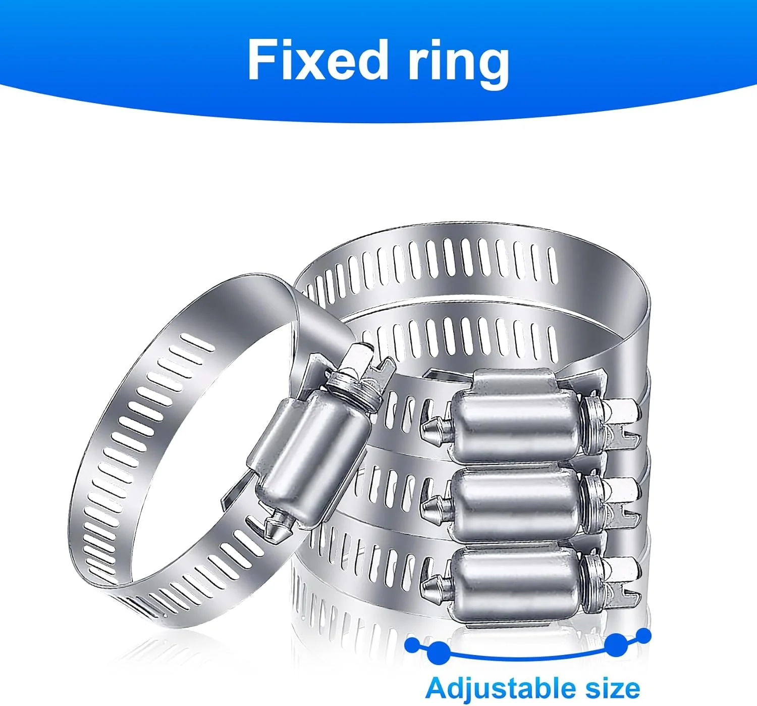 کیت اتصال شلنگ استخر Mesen، 4 عدد اتصال دهنده شلنگ با 8 عدد بست شلنگ، آداپتور شلنگ استخر دو نازله 32-38 میلی متری برای استخر، باغ، حوض