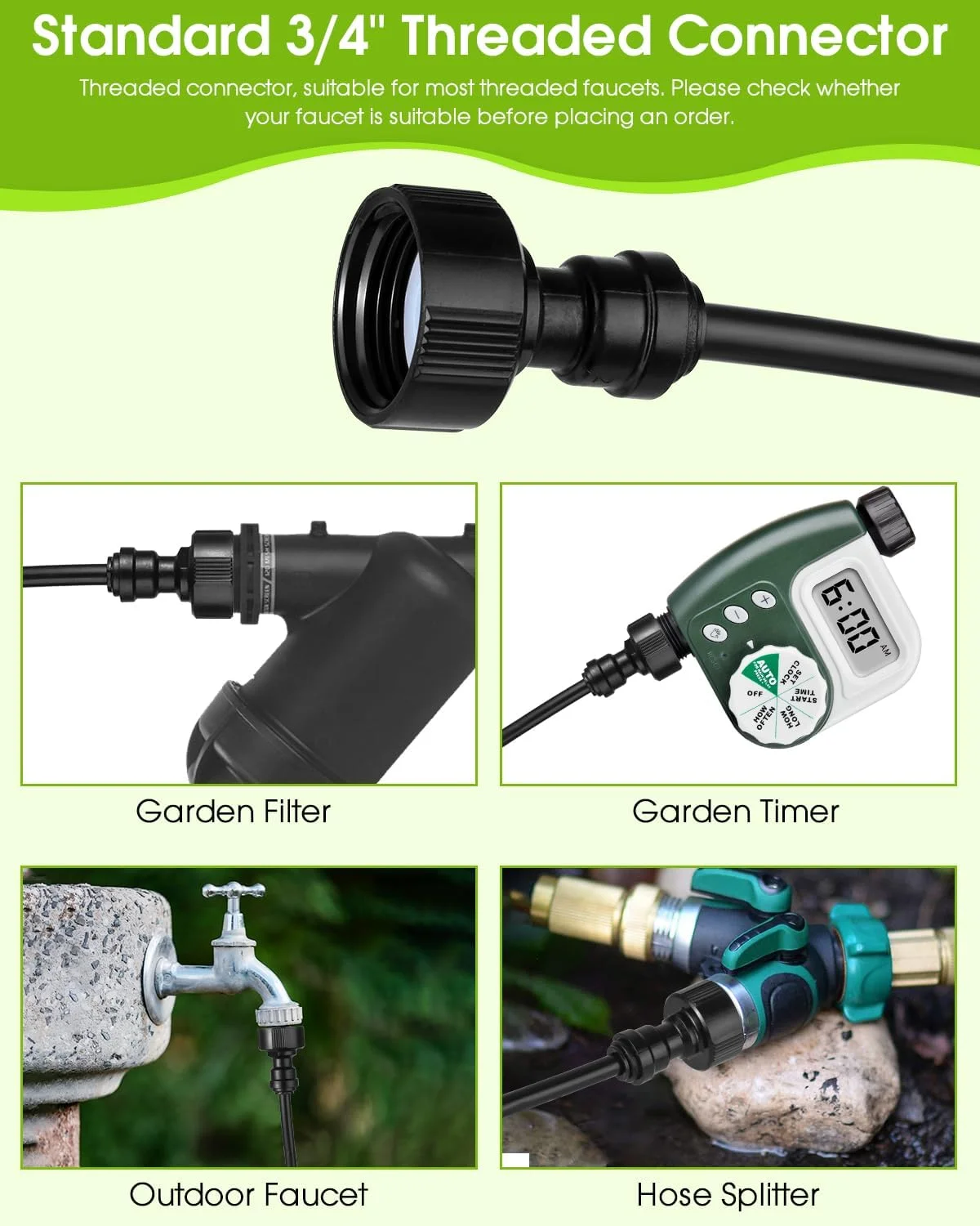 سیستم خنک کننده مه پاش، لوله مه پاش 10 متری با 10 نازل برنجی، مناسب باغ، پاسیو، ترامپولین، کیت آبپاش استخر برای خنک سازی موثر