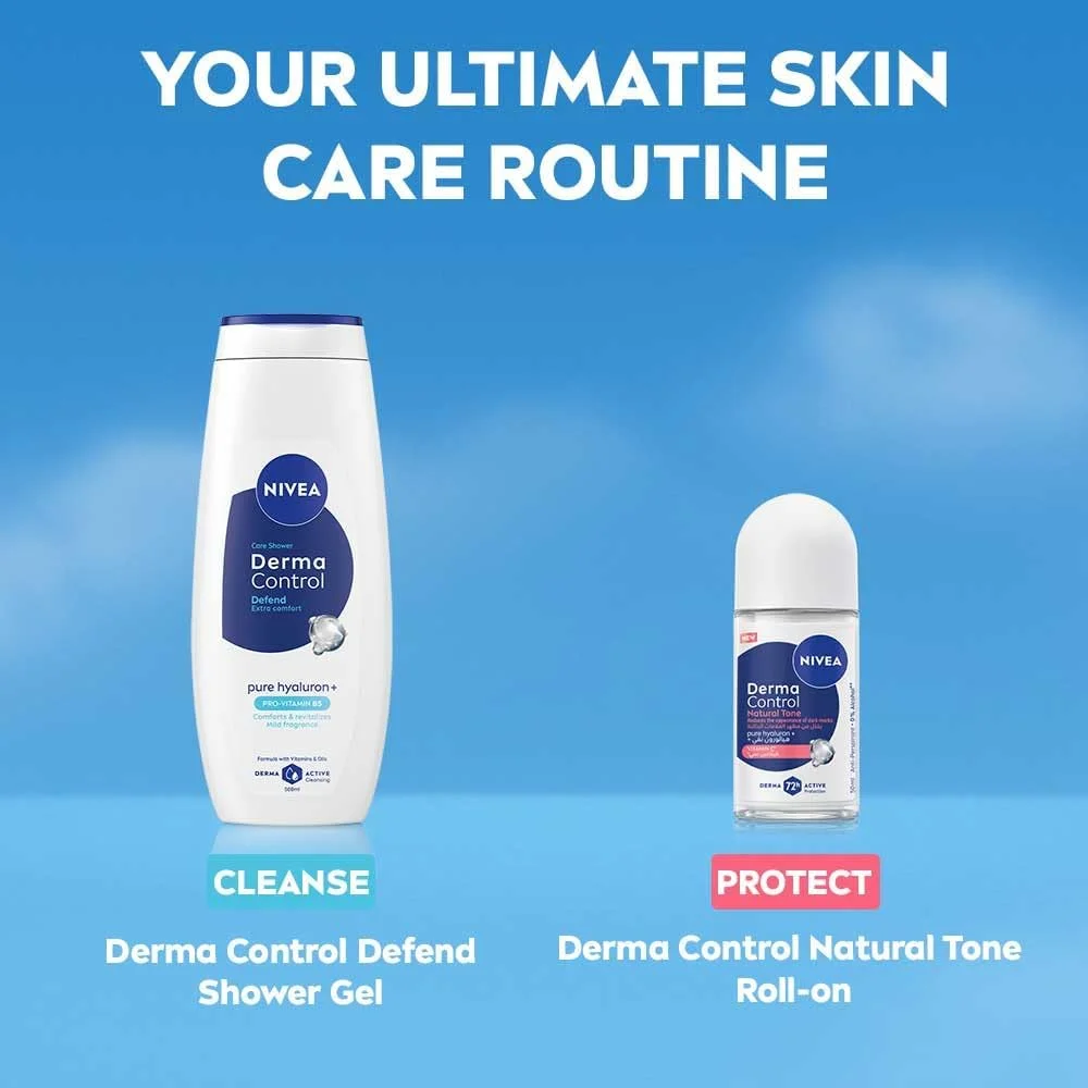 رول ضد تعریق نیوآ Derma Control Natural Tone، 50 میلی لیتر، حاوی هیالورون خالص و ویتامین C، محافظت 72 ساعته رول ضد تعریق نیوآ Derma Control Natural Tone، 50 میلی لیتر، حاوی هیالورون خالص و ویتامین C، محافظت 72 ساعته