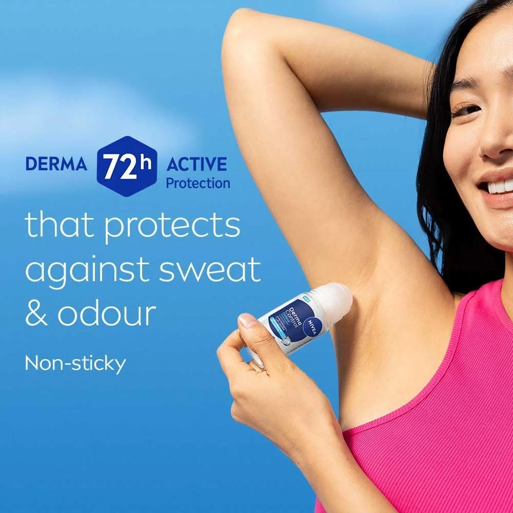 رول ضد تعریق نیوآ مدل Derma Control Defend Extra Comfort، 50 میلی لیتر، حاوی هیالورون خالص و پرو ویتامین B5، محافظت 72 ساعته رول ضد تعریق نیوآ مدل Derma Control Defend Extra Comfort، 50 میلی لیتر، حاوی هیالورون خالص و پرو ویتامین B5، محافظت 72 ساعته