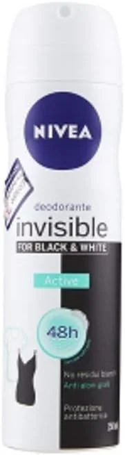 اسپری ضد تعریق نامرئی مردانه نیوآ مدل Black & White Active حجم 150 میلی لیتر اسپری ضد تعریق نامرئی مردانه نیوآ مدل Black & White Active حجم 150 میلی لیتر