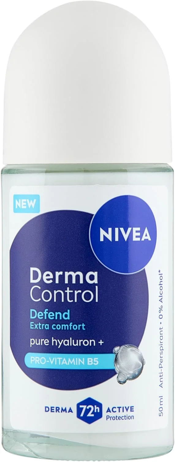 دئودورانت ضد تعریق زنانه نیوآ مدل Derma Control Defend، محافظت 72 ساعته در برابر تعریق، حاوی هیالورونیک اسید و پروویتامین B5، بدون ایجاد حساسیت در زیر بغل، مناسب پوست نرمال، 50 میلی لیتر رولی دئودورانت ضد تعریق زنانه نیوآ مدل Derma Control Defend، محافظت 72 ساعته در برابر تعریق، حاوی هیالورونیک اسید و پروویتامین B5، بدون ایجاد حساسیت در زیر بغل، مناسب پوست نرمال، 50 میلی لیتر رولی