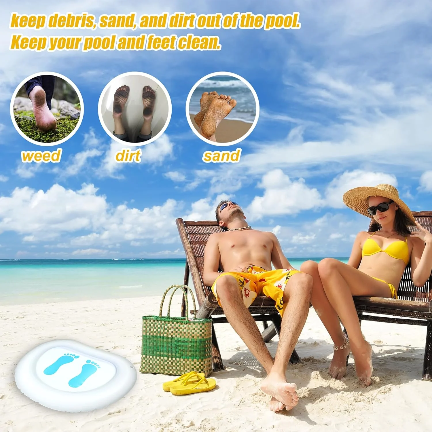 دسونقین، بسته 2 عددی حوضچه بادی پی وی سی برای شستشوی پا، حوضچه تاشو برای نردبان ورودی استخر، حوضچه شستشوی پا برای استخرهای شنای روی زمین، جکوزی، اسپا و لوازم جانبی استخر روباز دسونقین، بسته 2 عددی حوضچه بادی پی وی سی برای شستشوی پا، حوضچه تاشو برای نردبان ورودی استخر، حوضچه شستشوی پا برای استخرهای شنای روی زمین، جکوزی، اسپا و لوازم جانبی استخر روباز