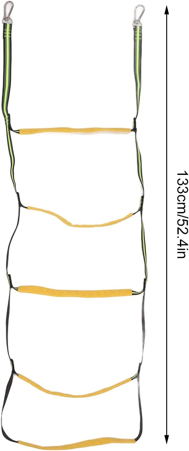 نردبان طنابی قایق 5 مرحله ای، نردبان طنابی کمکی قایق، نردبان تاشو کمکی قایق، نردبان شنا برای قایق بادبانی، کایاک، قایق رانی، استخر شنای سالن زیبایی خانگی