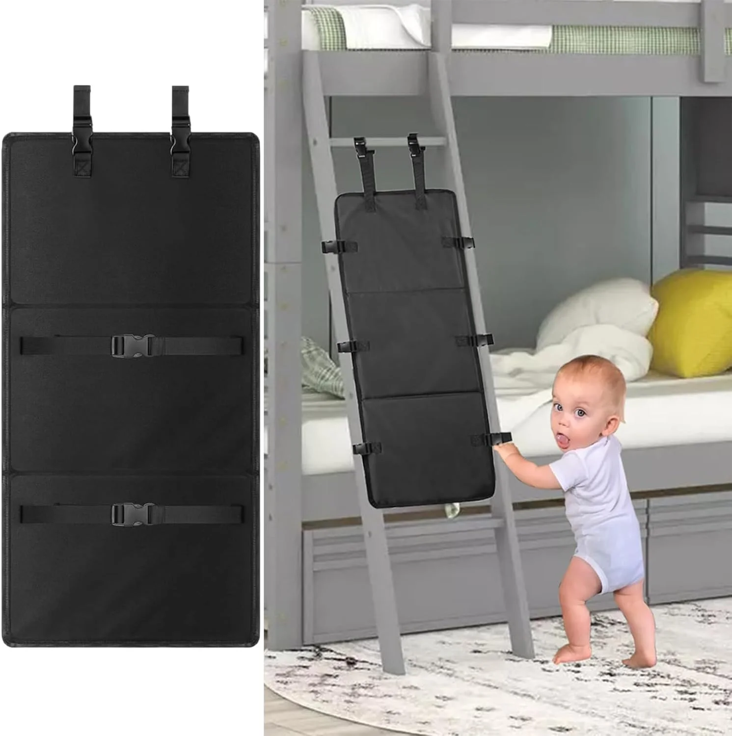 محافظ نردبان تخت خواب دو طبقه - محافظ تخت خواب دو طبقه برای جلوگیری از بالا رفتن - محصولات محافظت از ایمنی کودک تاشو برای پله های استخر زیر شیروانی زمین بازی