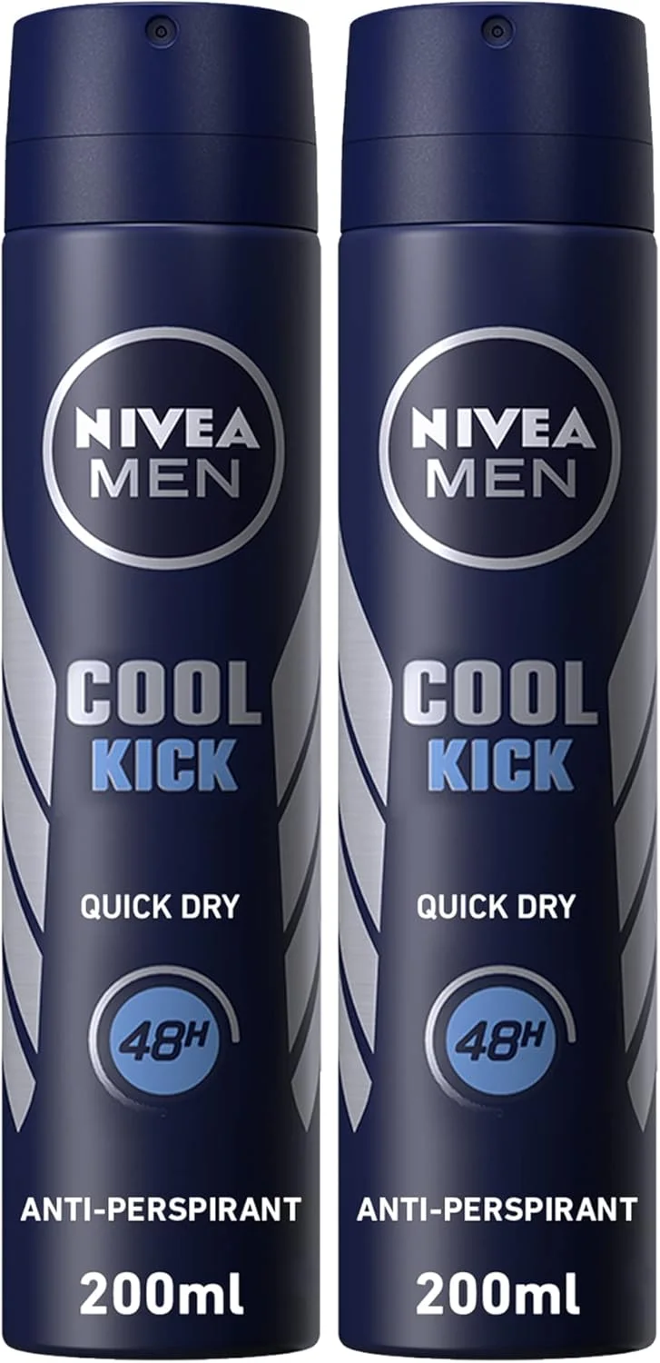 اسپری دئودورانت مردانه نیوآ، Cool Kick با رایحه طراوت بخش، 2 عدد 200 میلی لیتر اسپری دئودورانت مردانه نیوآ، Cool Kick با رایحه طراوت بخش، 2 عدد 200 میلی لیتر