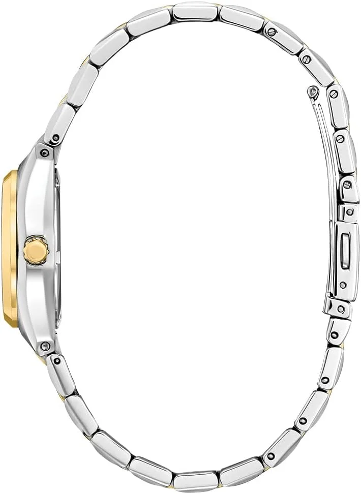 ساعت مچی زنانه سیتیزن مدل کلاسیک کورسو اکو-درایو، استیل ضد زنگ، سه عقربه با نمایش تاریخ، عقربه های شب تاب