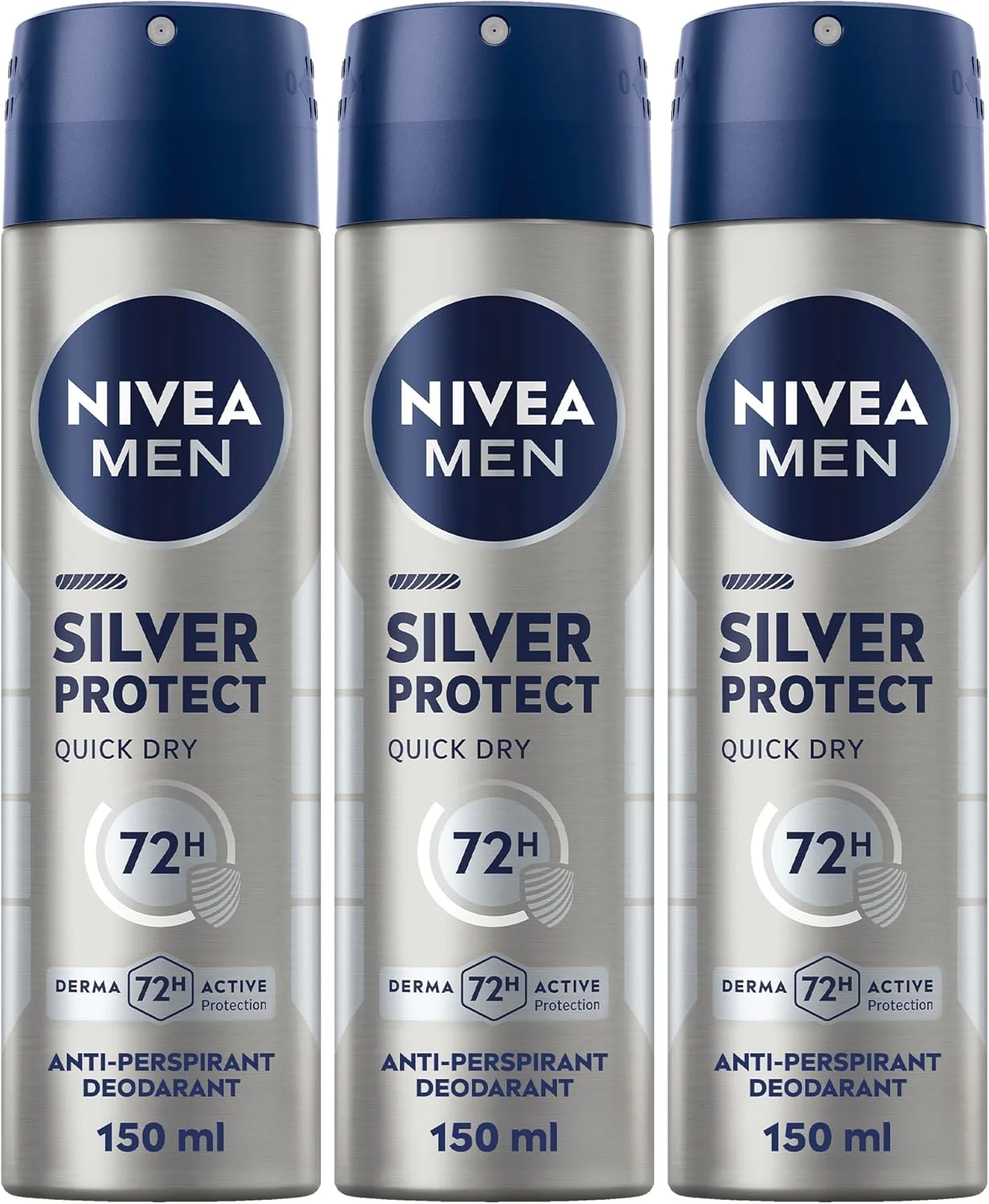 اسپری ضد تعریق مردانه نیوآ مدل Silver Protect، 150 میلی لیتر - بسته 3 عددی اسپری ضد تعریق مردانه نیوآ مدل Silver Protect، 150 میلی لیتر - بسته 3 عددی