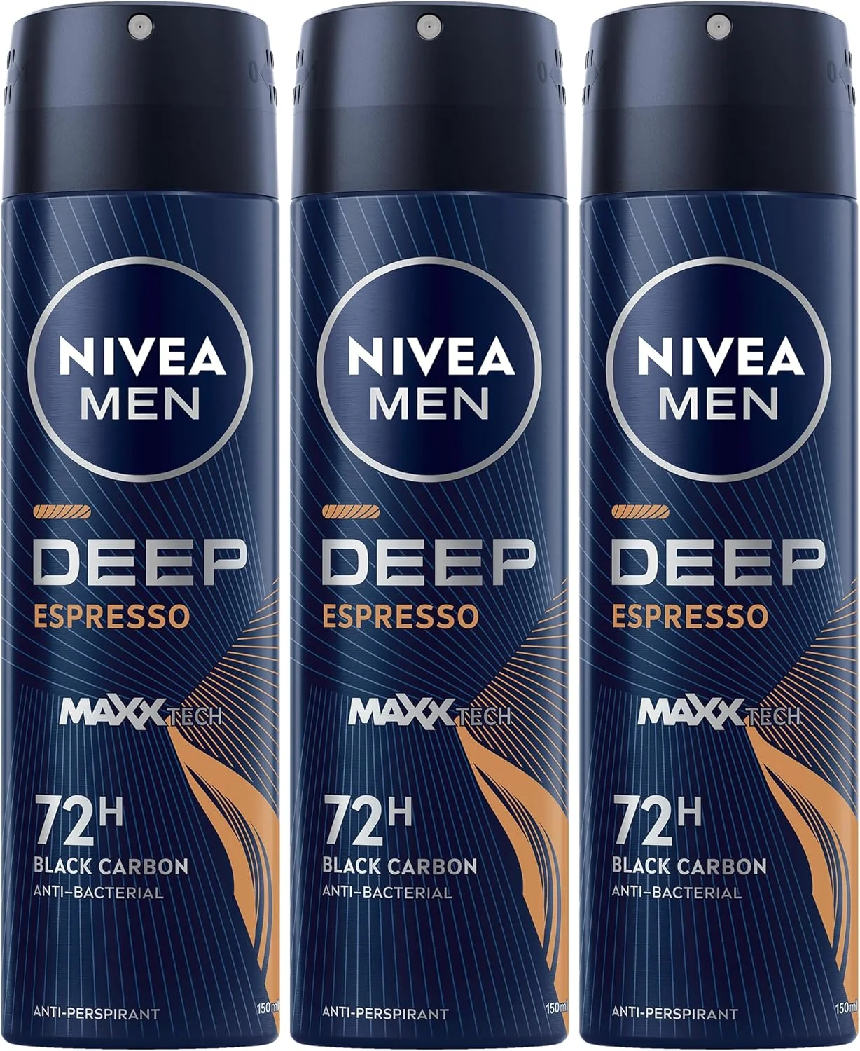 اسپری ضد تعریق مردانه نیوآ مدل DEEP Black Carbon Espresso، 3 عدد 150 میلی لیتر اسپری ضد تعریق مردانه نیوآ مدل DEEP Black Carbon Espresso، 3 عدد 150 میلی لیتر