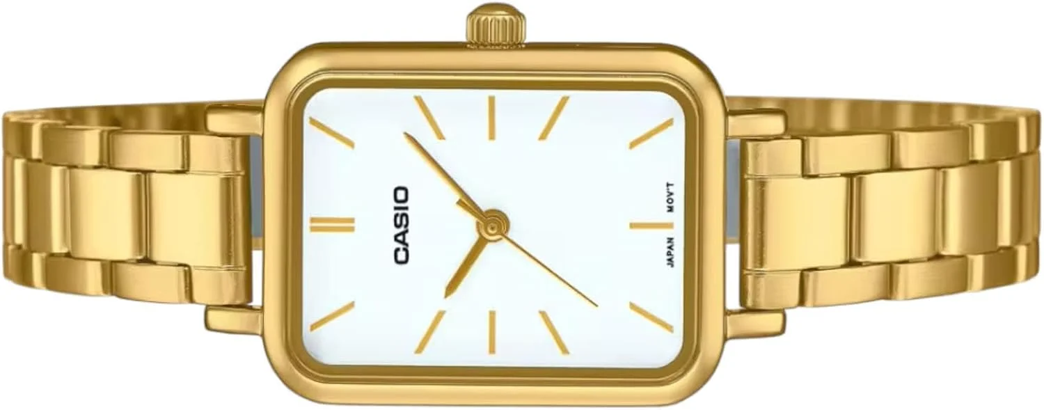 ساعت مچی زنانه کاسیو مدل LTP-V009G-7EUDF صفحه سفید، بند طلایی ساعت مچی زنانه کاسیو مدل LTP-V009G-7EUDF صفحه سفید، بند طلایی