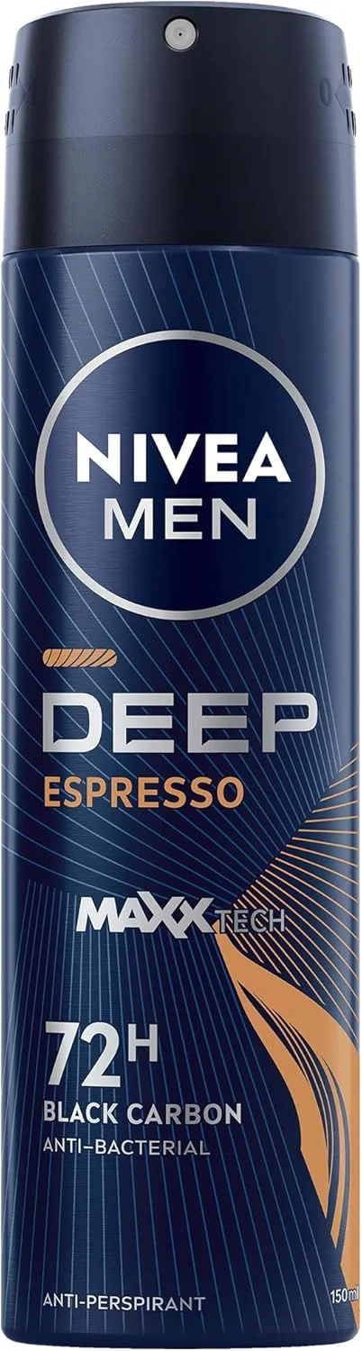 اسپری ضد تعریق مردانه نیوآ، محافظت 72 ساعته، DEEP Black Carbon ضد باکتری، رایحه اسپرسو، 2x150 میلی لیتر اسپری ضد تعریق مردانه نیوآ، محافظت 72 ساعته، DEEP Black Carbon ضد باکتری، رایحه اسپرسو، 2x150 میلی لیتر