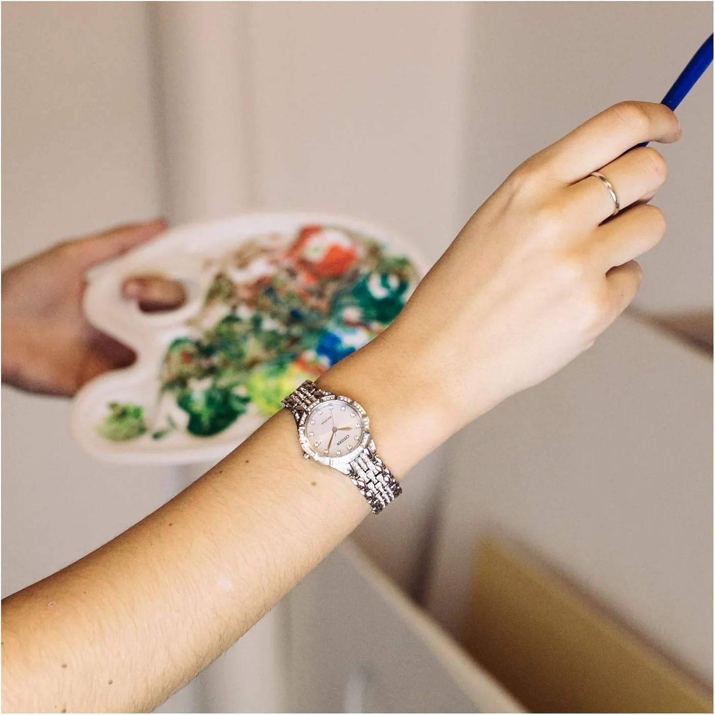 ساعت مچی زنانه سیتیزن مدل Silhouette Crystal Eco-Drive، سه عقربه و نمایشگر تاریخ، استیل ضد زنگ ساعت مچی زنانه سیتیزن مدل Silhouette Crystal Eco-Drive، سه عقربه و نمایشگر تاریخ، استیل ضد زنگ