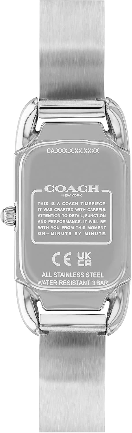 ساعت مچی زنانه کوچ مدل کدی با صفحه نقره ای سفید، بدنه استیل ضد زنگ و نگین - 14504147