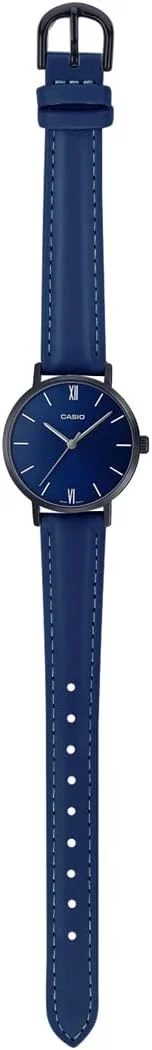 ساعت مچی زنانه کاسیو مدل LTP-VT02BL-2AUDF صفحه آبی، بند آبی