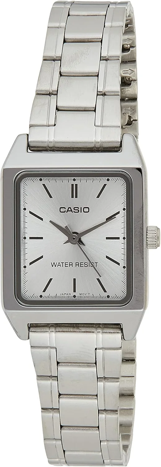 ساعت مچی زنانه کاسیو - LTP-V007D-7EUDF صفحه سفید، بند نقره ای