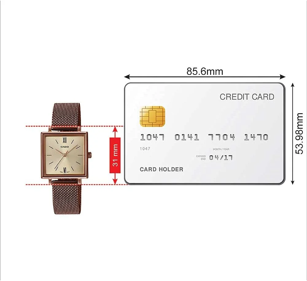 ساعت مچی زنانه کاسیو - مدل LTP-E155MR-9BDF صفحه طلایی، بند قهوه ای ساعت مچی زنانه کاسیو - مدل LTP-E155MR-9BDF صفحه طلایی، بند قهوه ای