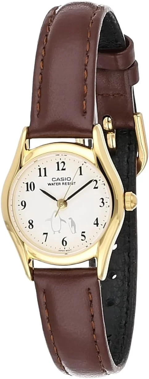 ساعت مچی زنانه کاسیو، نمایشگر آنالوگ و بند چرمی