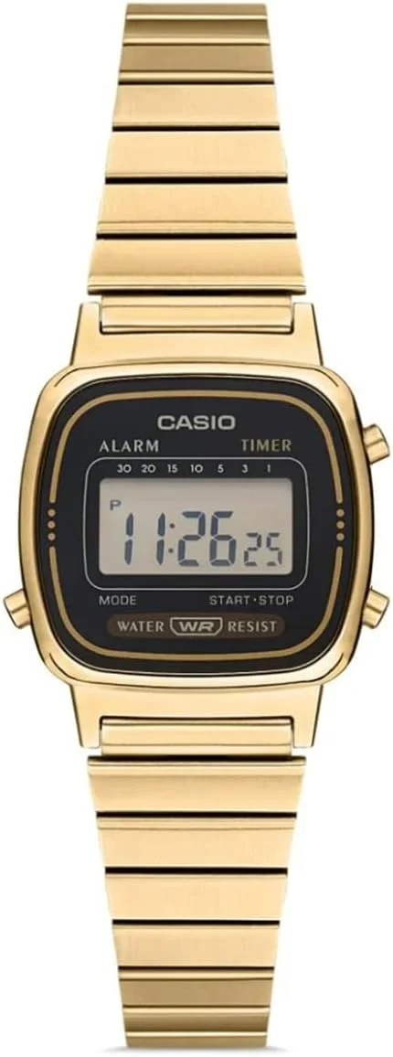 ساعت مچی زنانه کاسیو مدل LA670WGA-1DF صفحه طلایی، بند طلایی ساعت مچی زنانه کاسیو مدل LA670WGA-1DF صفحه طلایی، بند طلایی