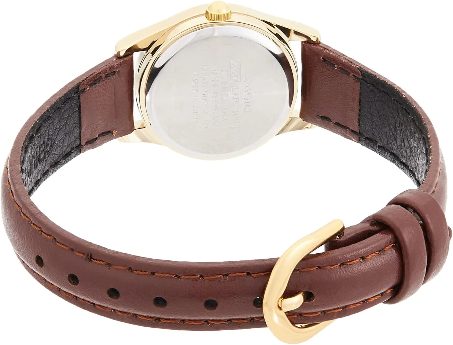 ساعت مچی زنانه کاسیو، نمایشگر آنالوگ و بند چرمی