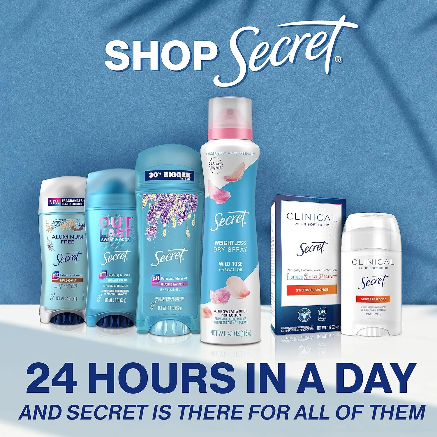 Secret Antiperspirant and Deodorant for Women Refreshing Lavender, Clear Gel, 48 Hr Odor Protection, 3.4 oz (Pack of 3) Secret Antiperspirant and Deodorant for Women Refreshing Lavender, Clear Gel, 48 Hr Odor Protection, 3.4 oz (Pack of 3)