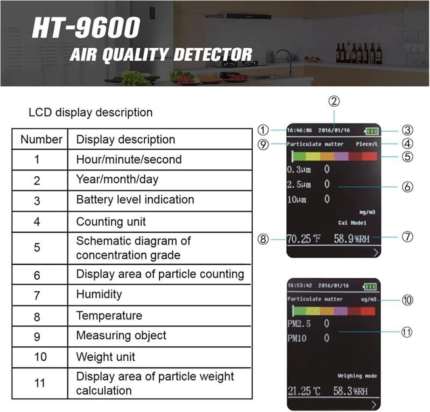 سنسور تشخیص نشت گاز چندگانه UVWXYZC، شش کاناله، اندازه ذرات 0.3 0.5 1.0 PM2.5 PM10، شمارنده آشکارساز کیفیت هوا، صفحه نمایش ذرات معلق، دقت و حساسیت بالا سنسور تشخیص نشت گاز چندگانه UVWXYZC، شش کاناله، اندازه ذرات 0.3 0.5 1.0 PM2.5 PM10، شمارنده آشکارساز کیفیت هوا، صفحه نمایش ذرات معلق، دقت و حساسیت بالا