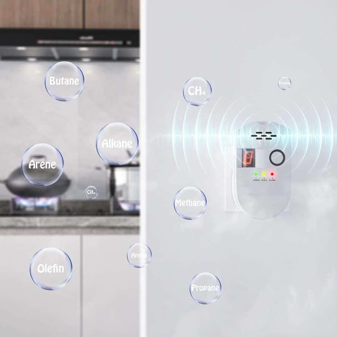 آشکارساز گاز خانگی طبیعی STKYGOOD، دتکتور نشت گاز، حساسیت بالا تشخیص نشت گاز مایع LPG LNG زغال سنگ، سنسور مانیتور هشدار برای آشپزخانه منزل آشکارساز گاز خانگی طبیعی STKYGOOD، دتکتور نشت گاز، حساسیت بالا تشخیص نشت گاز مایع LPG LNG زغال سنگ، سنسور مانیتور هشدار برای آشپزخانه منزل