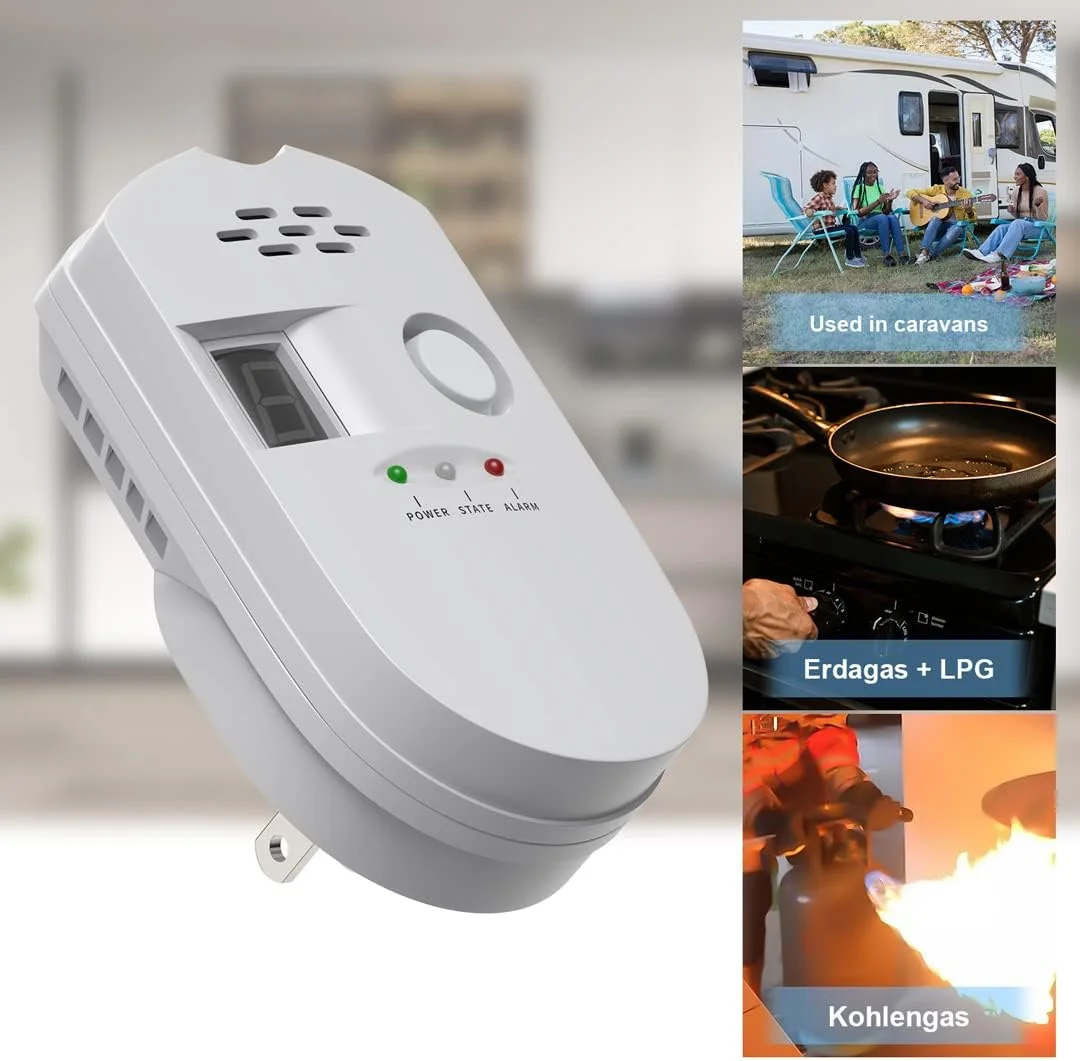 آشکارساز گاز خانگی طبیعی STKYGOOD، دتکتور نشت گاز، حساسیت بالا تشخیص نشت گاز مایع LPG LNG زغال سنگ، سنسور مانیتور هشدار برای آشپزخانه منزل آشکارساز گاز خانگی طبیعی STKYGOOD، دتکتور نشت گاز، حساسیت بالا تشخیص نشت گاز مایع LPG LNG زغال سنگ، سنسور مانیتور هشدار برای آشپزخانه منزل