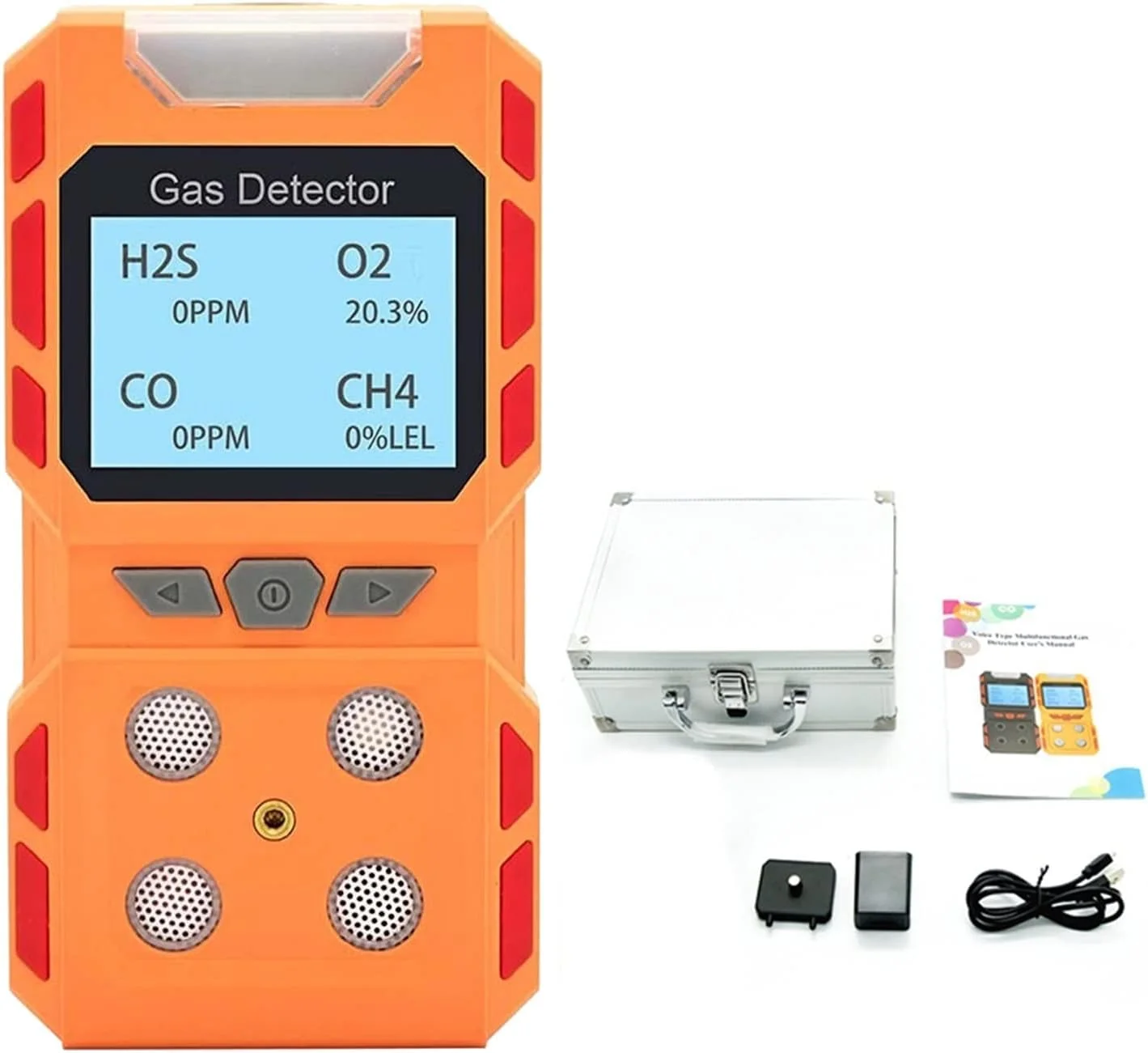 آنالایزر گاز چندگانه صنعتی مستقل با صفحه نمایش کیفیت هوا، آشکارساز گازهای قابل احتراق H2S CO O2 EX، سنسور امنیتی آتش نشانی مونوکسید کربن با یادآوری صوتی Zeenyi آنالایزر گاز چندگانه صنعتی مستقل با صفحه نمایش کیفیت هوا، آشکارساز گازهای قابل احتراق H2S CO O2 EX، سنسور امنیتی آتش نشانی مونوکسید کربن با یادآوری صوتی Zeenyi