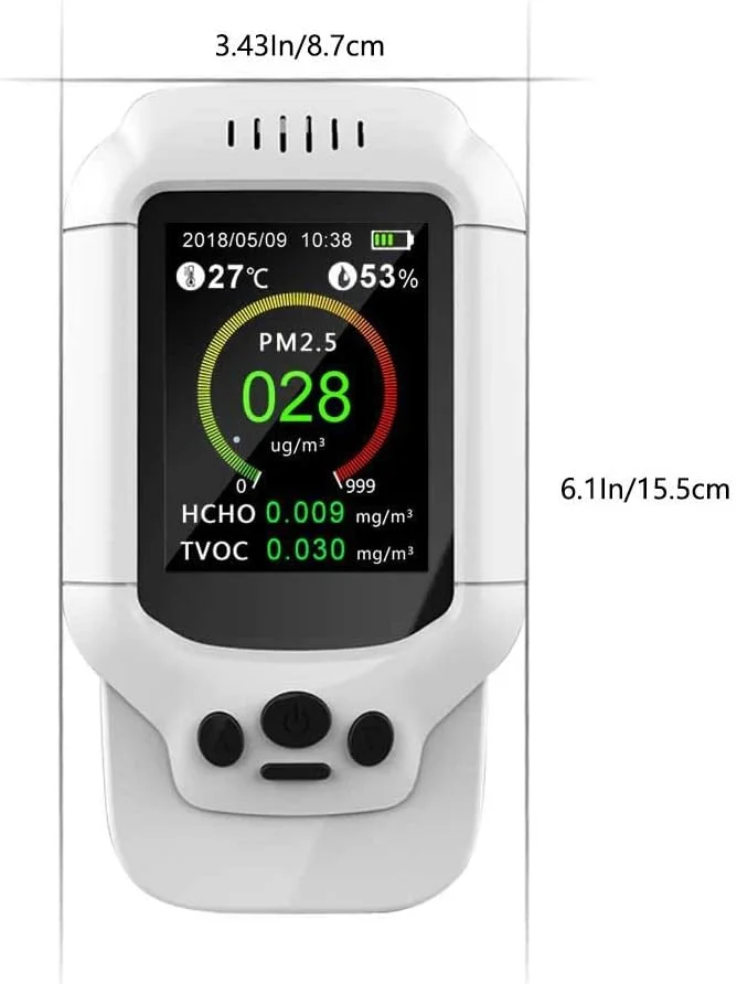 دستگاه تشخیص کیفیت هوا SVASTY با دقت بالا، سنجشگر قابل حمل PM2.5، دستگاه سنجش ازن، تستر چند گازی، فرمالدهید، حسگر با دوام دستگاه تشخیص کیفیت هوا SVASTY با دقت بالا، سنجشگر قابل حمل PM2.5، دستگاه سنجش ازن، تستر چند گازی، فرمالدهید، حسگر با دوام