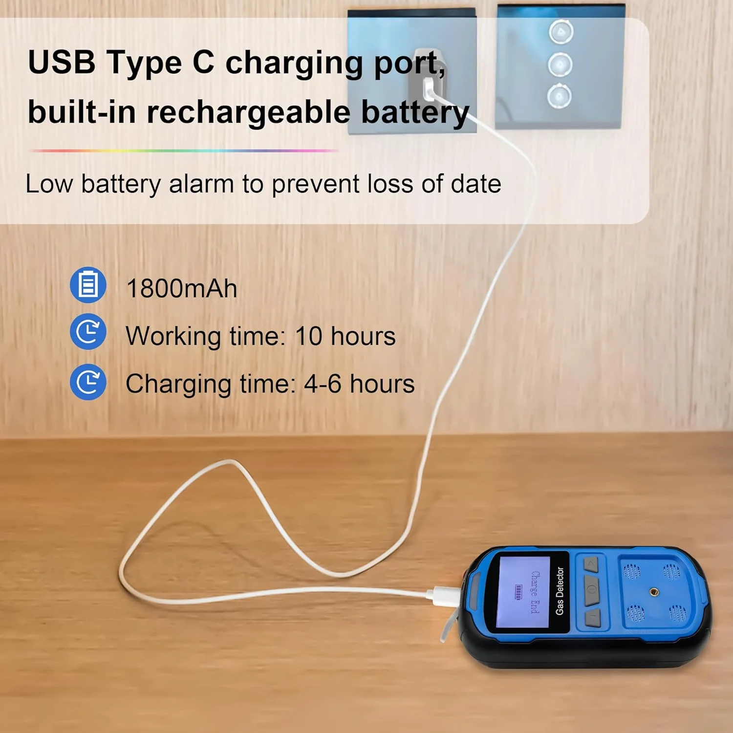 دستگاه تشخیص نشت گاز Scondaor برای H2S CO O2 و LEL، دستگاه تشخیص گاز چندگانه قابل حمل با آلارم های صوتی، تصویری و لرزشی، مانیتور گاز 4 در 1 دستی با صفحه نمایش LCD دیجیتال (آبی) دستگاه تشخیص نشت گاز Scondaor برای H2S CO O2 و LEL، دستگاه تشخیص گاز چندگانه قابل حمل با آلارم های صوتی، تصویری و لرزشی، مانیتور گاز 4 در 1 دستی با صفحه نمایش LCD دیجیتال (آبی)