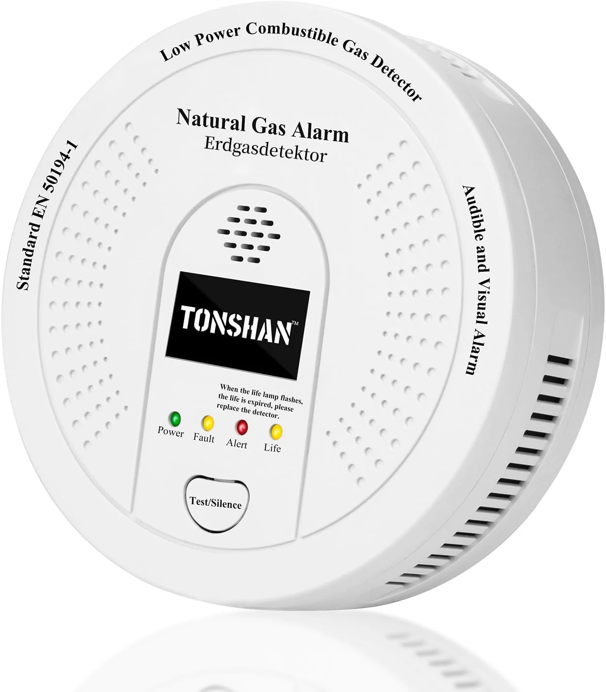 آشکارساز گاز، آشکارساز گاز طبیعی CH4/پروپان/متان با عملکرد 100% باتری - آلارم گاز ترکیبی با آلارم نوری و صوتی - سنسور گاز برای ایمنی خانگی (باتری شامل نمی شود) آشکارساز گاز، آشکارساز گاز طبیعی CH4/پروپان/متان با عملکرد 100% باتری - آلارم گاز ترکیبی با آلارم نوری و صوتی - سنسور گاز برای ایمنی خانگی (باتری شامل نمی شود)