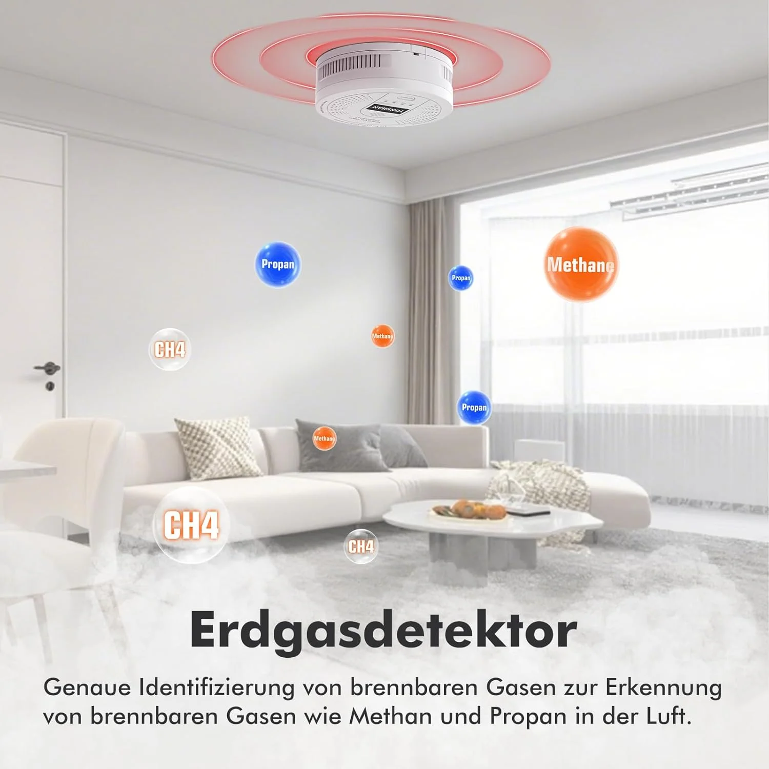 آشکارساز گاز، آشکارساز گاز طبیعی CH4/پروپان/متان با عملکرد 100% باتری - آلارم گاز ترکیبی با آلارم نوری و صوتی - سنسور گاز برای ایمنی خانگی (باتری شامل نمی شود) آشکارساز گاز، آشکارساز گاز طبیعی CH4/پروپان/متان با عملکرد 100% باتری - آلارم گاز ترکیبی با آلارم نوری و صوتی - سنسور گاز برای ایمنی خانگی (باتری شامل نمی شود)