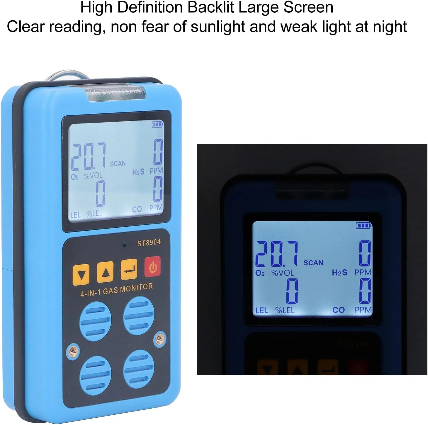 دستگاه تشخیص گاز، مانیتور گاز 4 در 1 برای CO H2S O2 LEL، آنالایزر تستر گاز با آلارم های صوتی، نوری و لرزشی، تستر کیفیت هوا قابل شارژ برای کار و خانه دستگاه تشخیص گاز، مانیتور گاز 4 در 1 برای CO H2S O2 LEL، آنالایزر تستر گاز با آلارم های صوتی، نوری و لرزشی، تستر کیفیت هوا قابل شارژ برای کار و خانه
