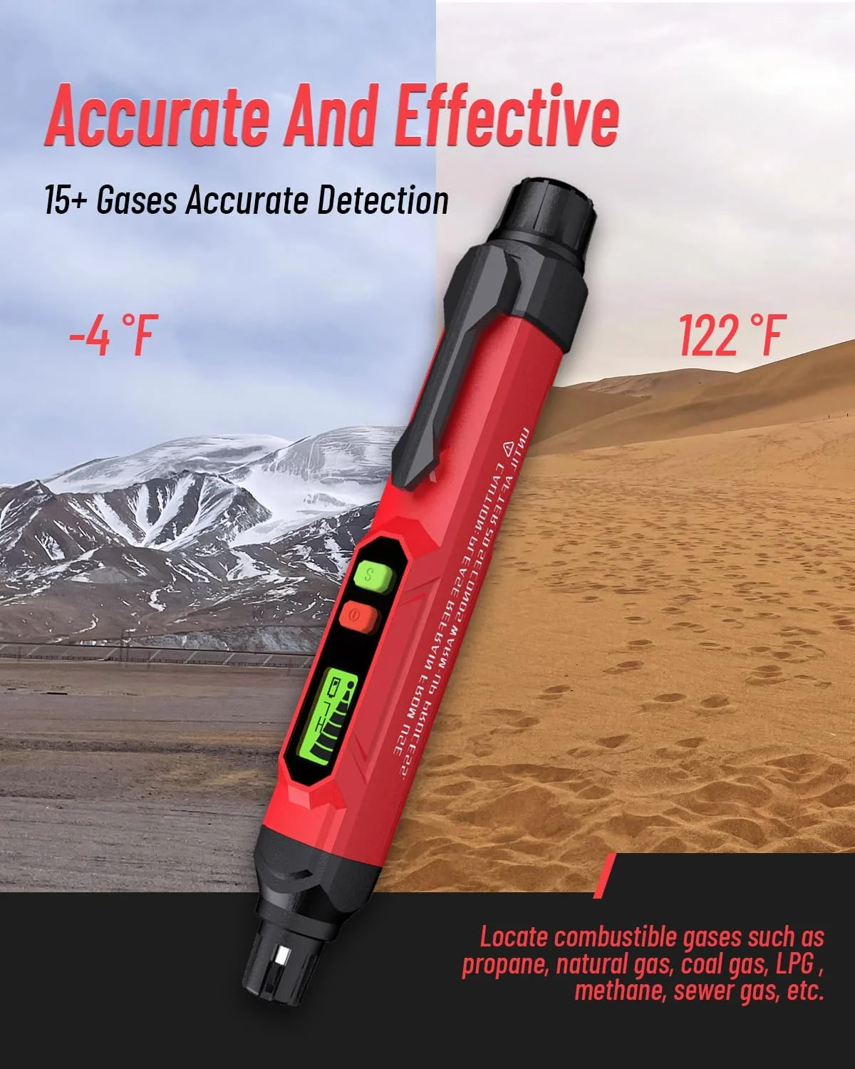 آشکارساز نشت گاز؛ آشکارساز گاز طبیعی و پروپان VITITE؛ آلارم گاز قابل حمل کوچک برای یافتن منابع نشت گاز قابل احتراق برای خانه و RV (شامل 2 باتری و کیف حمل) - قرمز آشکارساز نشت گاز؛ آشکارساز گاز طبیعی و پروپان VITITE؛ آلارم گاز قابل حمل کوچک برای یافتن منابع نشت گاز قابل احتراق برای خانه و RV (شامل 2 باتری و کیف حمل) - قرمز