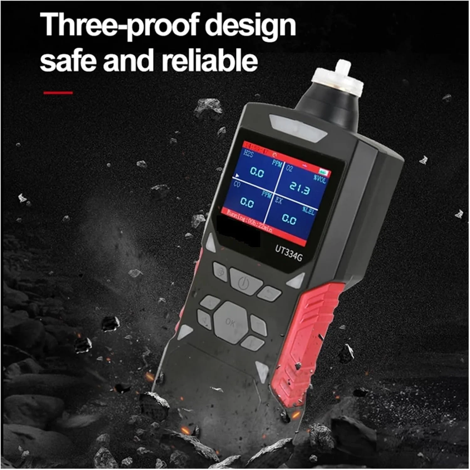 دستگاه تشخیص نشت گاز UT334E UT334F UT334G، مانیتور کیفیت هوای 4 در 1 دستی، دستگاه تشخیص مونوکسید کربن، تستر گاز H2S O2 EX (مدل 334F) دستگاه تشخیص نشت گاز UT334E UT334F UT334G، مانیتور کیفیت هوای 4 در 1 دستی، دستگاه تشخیص مونوکسید کربن، تستر گاز H2S O2 EX (مدل 334F)